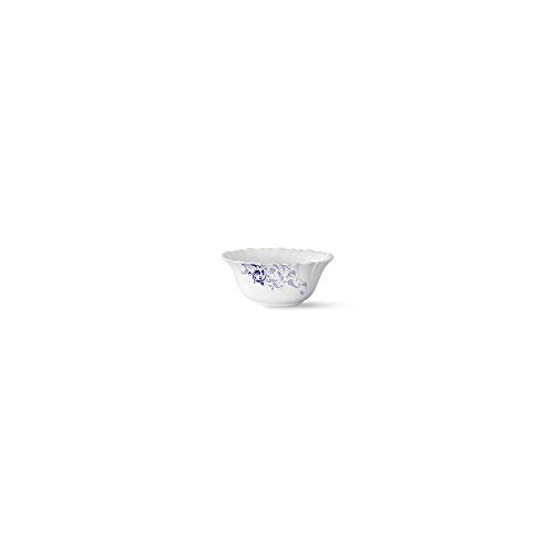 Larah by BOROSIL Opalware Dinner Set - 19 Pieces, White, Blue Eve Silk