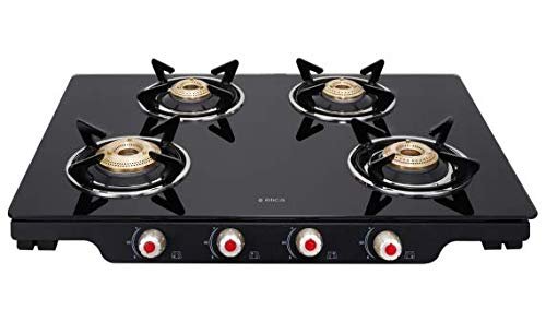 Elica Glass 4 Burner Gas Stove (Patio ICT 469 BLK S)